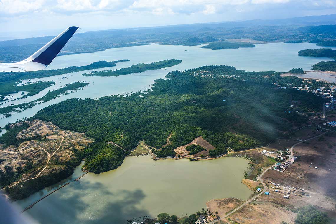 Reaching Port Blair by Air